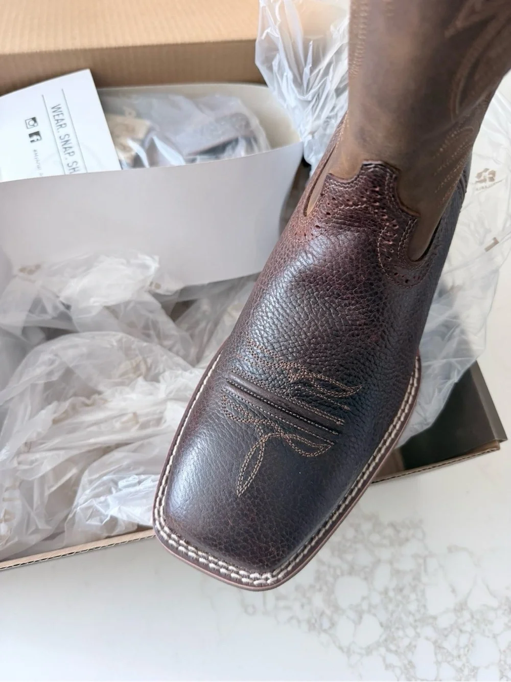 Ariat Sport Western Boots Fiddle Brown / Powder Brown